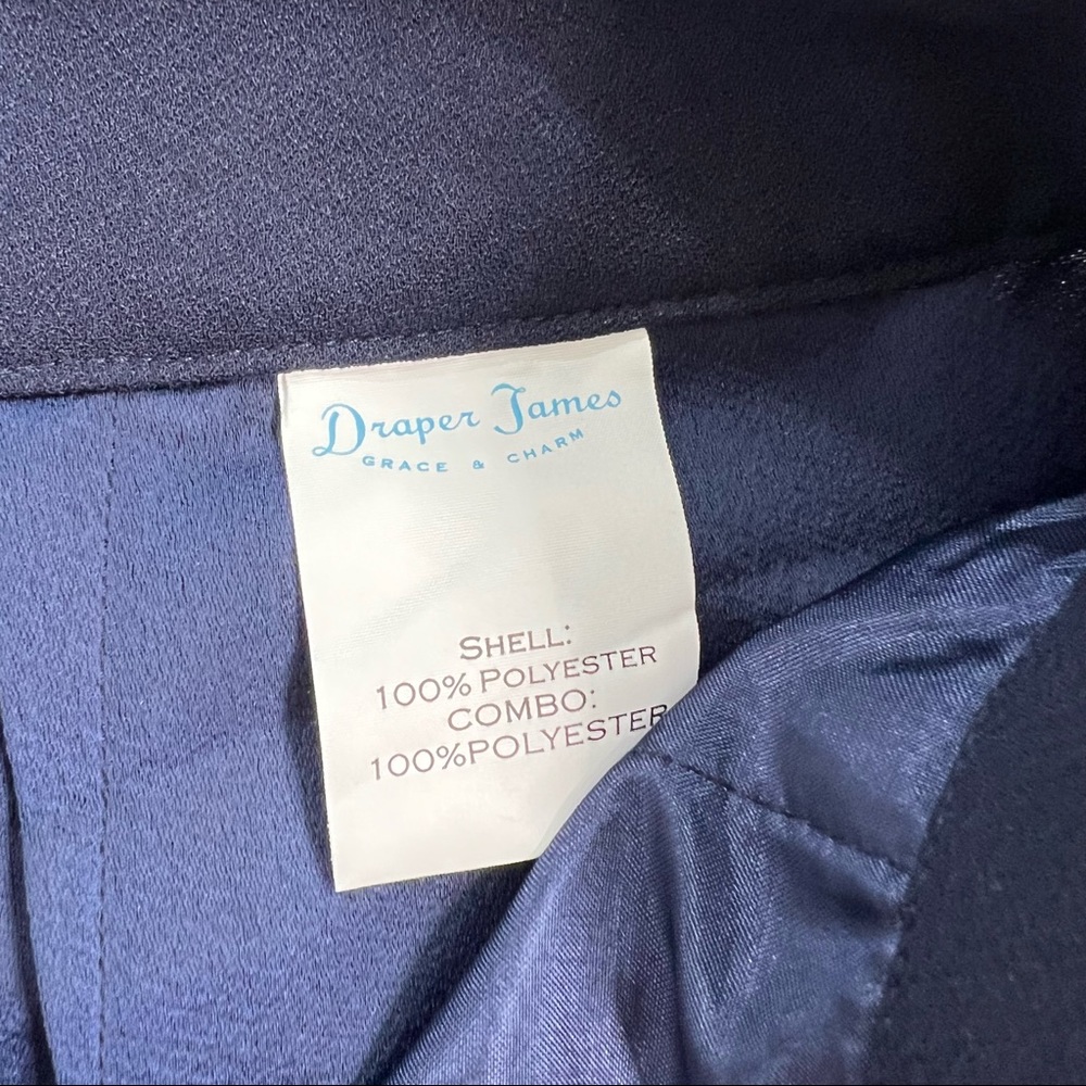 Draper James Scallop Crop Pants in Navy Size 0 - Picture 7 of 8